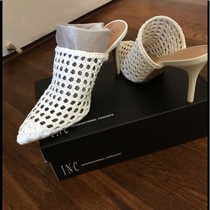 Inc. International Concept White Mules
